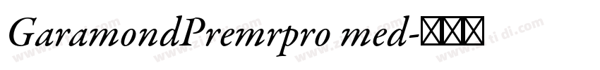 GaramondPremrpro med字体转换